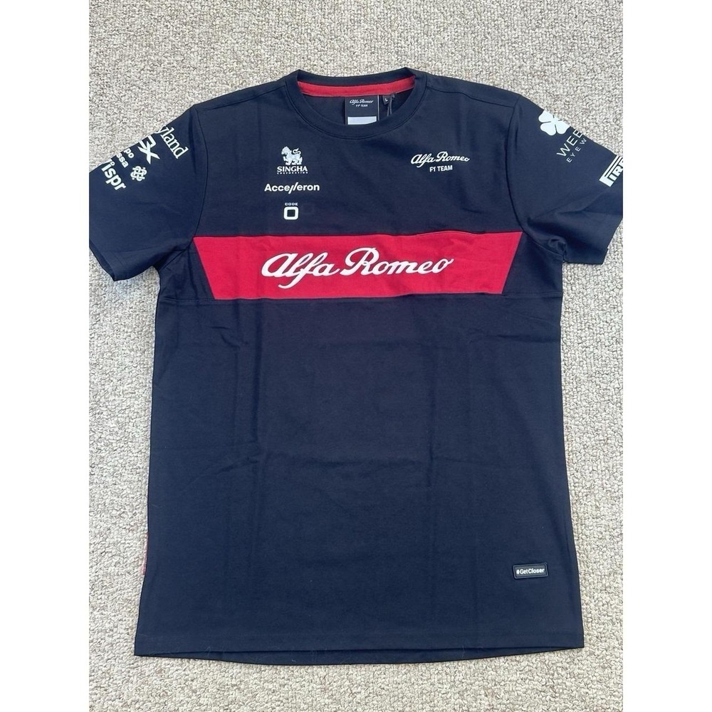 Code Zero Alfa Romero F1 Team Polo
Shirt Men's Size Large Black Sauber NWT